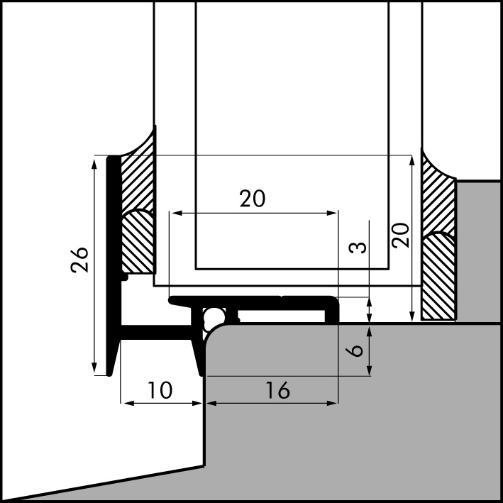 Beglazingsprofiel BS10