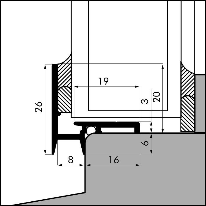 Beglazingsprofiel BS 8